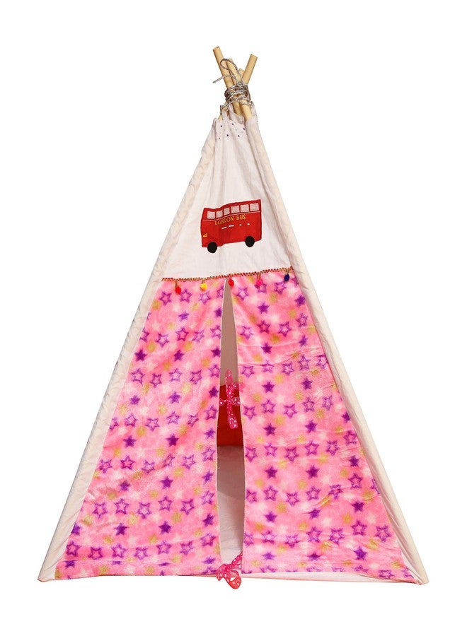 CREATIVE TEXTILES Tent House for Kids Play Tent (Pink) - Image 2
